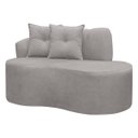 Ver imagem 2 de Sofá Orgânico Plaza 2 Lugares 145cm Bouclê - Sofa Store:bouclê Cinza
