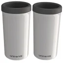 Ver imagem 1 de Kit 2 Porta Lata Térmico Slim Unitermi 350ml Suporte para Cerveja:Branco