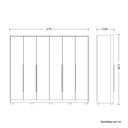 Ver imagem 7 de Guarda-Roupa 06 Portas e 06 Gavetas Mercure Marrom/Cinamomo/Off White