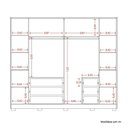 Ver mais imagens de Guarda-Roupa 06 Portas e 06 Gavetas Mercure Marrom/Cinamomo/Off White