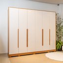 Ver imagem 2 de Guarda-Roupa 06 Portas e 06 Gavetas Mercure Marrom/Cinamomo/Off White