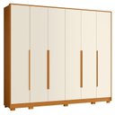 Ver imagem 3 de Guarda-Roupa 06 Portas e 06 Gavetas Mercure Marrom/Cinamomo/Off White