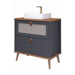 Gabinete para Banheiro com Cuba Mily Espresso Móveis - 2