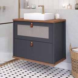 Gabinete para Banheiro com Cuba Mily Espresso Móveis - 5