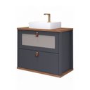 Ver imagem 6 de Gabinete para Banheiro com Cuba Mily Espresso Móveis Cinza/Titanium