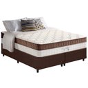 Ver imagem 1 de Cama Box King: Colchão Molas Ensacadas Anjos Masterpocket King Best Marrom + Base Brown(193x203)