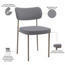 Ver imagem 7 de Cadeira Decorativa Sala de Jantar Melina Base Arena L02 Suede Cinza - Lyam Decor