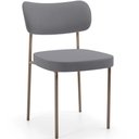 Ver imagem 1 de Cadeira Decorativa Sala de Jantar Melina Base Arena L02 Suede Cinza - Lyam Decor