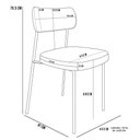 Ver imagem 3 de Cadeira Decorativa Sala de Jantar Melina Base Arena L02 Suede Cinza - Lyam Decor