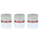 Ver imagem 1 de Kit 3 Vasos Branco/cobre Cimento 9x11x9cm