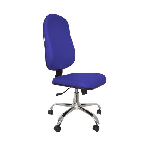 Poltrona Presidente Atom CR sem Braço - Couro Sintetico Corano - Azul