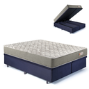 Ver imagem 1 de Base Box Baú King 193x203 Suede Preto com Colchão Ecoline D40 Espuma