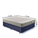Ver imagem 2 de Base Box Baú King 193x203 Suede Preto com Colchão Ecoline D40 Espuma