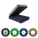 Ver imagem 6 de Base Box Baú King 193x203 Suede Preto com Colchão Ecoline D40 Espuma