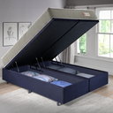 Ver imagem 3 de Base Box Baú King 193x203 Suede Preto com Colchão Ecoline D40 Espuma