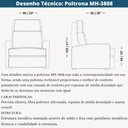 Ver imagem 5 de Poltrona Reclinável Herval Mh-3808 Estrutura Madeira Maciça Estofada Cinza C Detalhes Marrom a