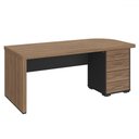 Ver imagem 1 de Mesa para Escritório Tamburato 4 Gavetas Nogal/preto 6126 - Artany Móveis