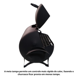 Mini Churrasqueira a Carvão Bafo Portatil com Grelha - 3