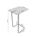 Ver imagem 3 de Mesa de Apoio Lateral 70 x 40 cm Noruega Cinamomo e Preto