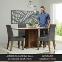 Ver imagem 4 de Conjunto Sala de Jantar Mesa Tampo de Madeira 4 Cadeiras Rustic/branco/silver Keila Madesa