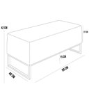 Ver imagem 5 de Puff Decorativo para Sala de Estar Cléo W01 Base de Ferro 90 Cm Couríssimo Fendi Lyam Decor