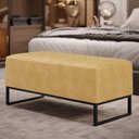 Ver imagem 2 de Puff Decorativo para Sala de Estar Cléo W01 Base de Ferro 90 Cm Couríssimo Fendi Lyam Decor