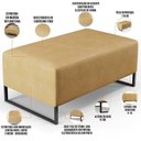 Ver imagem 4 de Puff Decorativo para Sala de Estar Cléo W01 Base de Ferro 90 Cm Couríssimo Fendi Lyam Decor