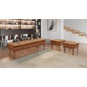 Ver imagem 2 de Puff Banqueta Londres Luxo Madeira Maciça Castellar Móbile Corino Caramelo