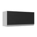 Ver imagem 1 de Armário de Cozinha Aéreo 100% MDF 70 cm 1 Porta Basculante Branco/Preto Acordes Madesa
