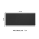 Ver imagem 3 de Armário de Cozinha Aéreo 100% MDF 70 cm 1 Porta Basculante Branco/Preto Acordes Madesa