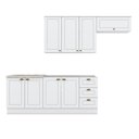 Ver imagem 1 de Cozinha Modulada Americana 5 Peças Branco com Tampo Cooktop Calcare – Henn