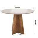 Ver imagem 3 de Mesa de Jantar 4 Lugares Redondo Tampo em MDF Neo Marrom/Mel/Blonde