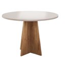 Ver imagem 2 de Mesa de Jantar 4 Lugares Redondo Tampo em MDF Neo Marrom/Mel/Blonde