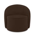 Ver imagem 6 de Poltrona Decorativa Orgânica Giratória Kit 2 Lua Suede Marrom D03 - D'Rossi