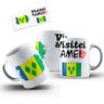 Caneca Cerâmica Bandeira São Vicente Granadinas Visitei Amei - 2