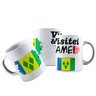 Caneca Cerâmica Bandeira São Vicente Granadinas Visitei Amei - 1