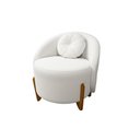 Ver imagem 2 de Poltrona Orgânica Curva Amsterdã Boucle Branco - Montanari's Decor