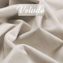Ver imagem 6 de Canto Alemão Recamier Bau + Painel Madri 160cm Veludo Bege - Inova Decor