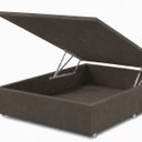 Ver imagem 7 de Base Cama Box Casal com Bau 1,38x1,88 Mts Valentina Vilajo: Suede Marrom
