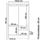 Ver imagem 4 de Roupeiro Ideal Plus 4 Portas e 2 Gavetas - Branco - Vila Rica