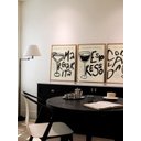 Ver imagem 1 de Kit 3 Quadros Decorativos Drinks Linhas Pretas Minimalista