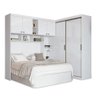 Guarda Roupa Modulado 100% Mdf Casal com Cabeceira Branco Paris Santos Andirá - 2