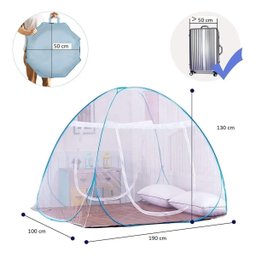 Mosquiteiro Tenda Cama Solteiro Dobrável Pratico e Portátil - 6