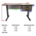 Ver imagem 4 de Mesa Escritório com 2 Gavetas com Chave