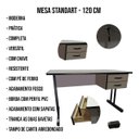 Ver imagem 5 de Mesa Escritório com 2 Gavetas com Chave
