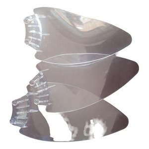 Jogo Hélice 3 Pás P/ventilador Teto Aliseu Smart Tranparente Cinza