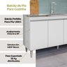 Balcão Pia Cozinha 150cm 4 Portas 2 Gavetas sem Tampo Madeira Ayla Branco - 3