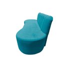 Ver imagem 6 de Sofá 2 Lugares Orgânico Curvo Madrid 150cm Veludo Azul Turquesa