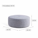 Ver imagem 3 de Puff Orgânico para Sala de Estar 100cm Linho Rita
