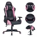 Ver imagem 6 de Cadeira Giratória Gamer Kl3 - Preto e Rosa